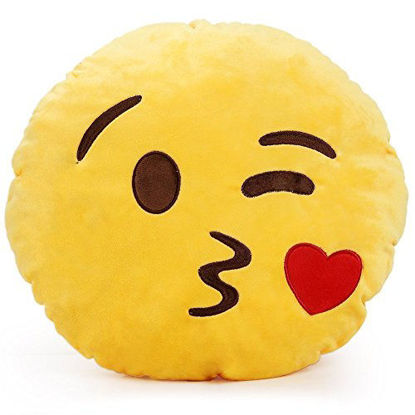 Picture of YINGGG Cute Emotion Plush Pillow Round Cushion Toy Gift for Friends/Children
