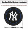 Picture of License plate frameX 2Pcs Durable Non-Slip Silicone New York NY Logo Cup Holder mat,Auto Cup Holder Insert Coaster padNY 2.8in
