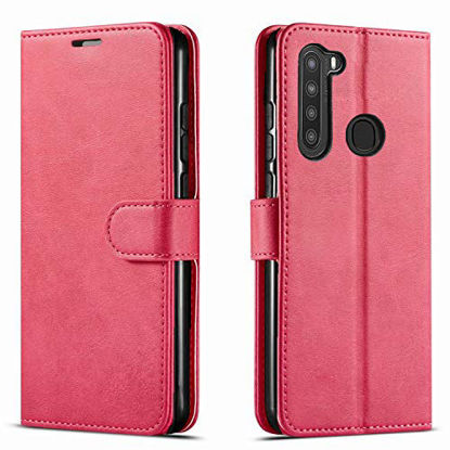 Picture of Samsung Galaxy A21 Phone Case, [NOT FIT A21S/A20/S20] Included [Tempered Glass Screen Protector], Starshop- Premium Leather Wallet Pocket Cover And Credit Card Slots - Pink