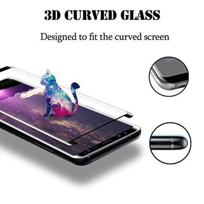 Picture of QUESPLE Galaxy Note 8 Screen Protector, [2-Pack] Tempered Glass Screen Protector [9H Hardness][Anti-Scratch][Anti-Bubble][3D Curved] [High Definition] [Ultra Clear] for Samsung Galaxy Note 8