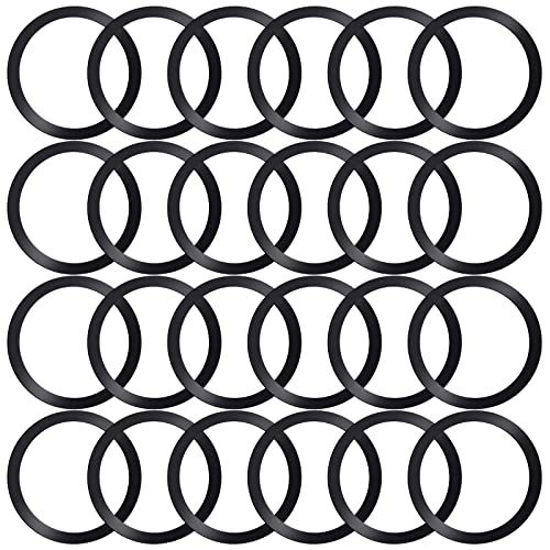 Picture of 24 Pieces Wireless Charger Sticker Metal Ring for Magnetic Wireless Charger Rings Adapter for Magnetic Phone Grip Holder Compatible with Magsafe Wireless Charger on Most Cellphone, Black