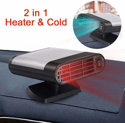 Car Heater 12V Car Windshield Defogger Defroster 12 Volt 150W Plug in Auto Heater Fan 30 Seconds Fast Heating Demister Red 