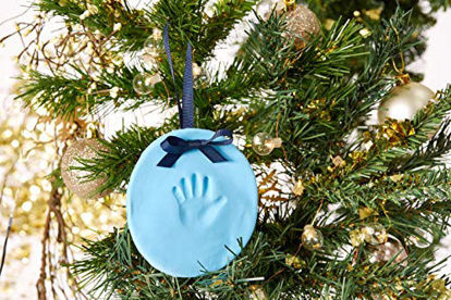 Picture of Pearhead Easy DIY Babyprints Baby Handprint or Footprint Ornament Kit with Ribbon, Blue
