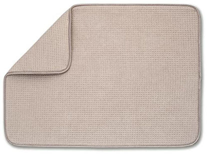 Picture of XXL Dish Mat 24" x 17" (LARGEST MAT) Microfiber Dish Drying Mat, Super absorbent by Bellemain (Light Gray)
