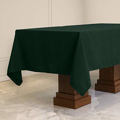 Picture of Kadut Rectangle Tablecloth (60 x 84 Inch) Hunter Green Rectangular Table Cloth for 5 Foot Table | Heavy Duty | Stain Proof Table Cloth for Parties, Weddings, Kitchen, Wrinkle-Resistant Table Cover