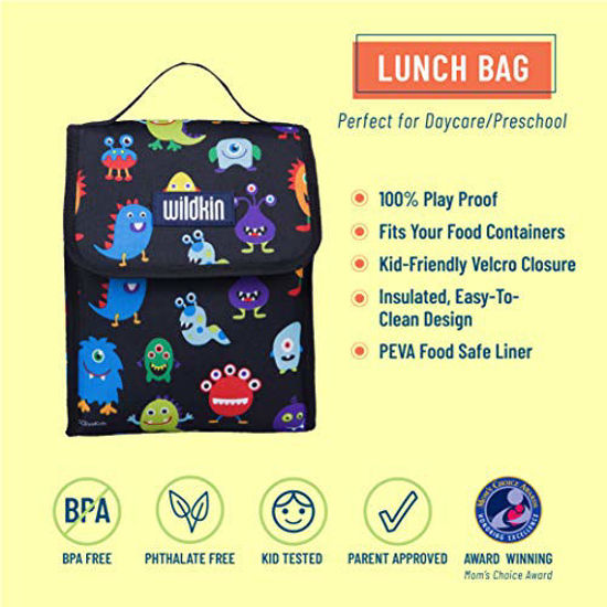 Wildkin Kids Insulated Lunch Box for Boy and Girls, BPA Free (Wild