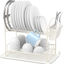 Picture of SimpleHouseware 2-Tier Dish Rack with Drainboard, White