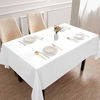 Picture of Softalker Rectangle Tablecloth Waterproof & Stain Resistant Table Cloth Wrinkle Free Fabric Washable 210GSM Polyester Table Cover for Dining/Party/Buffet/Wedding (60x120 inch, White)
