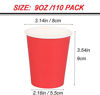 Picture of [110 Pack] Paper Cups 9 Oz, Red Paper Cups Party,Disposable Paper Coffee Cup, Hot or Cold Beverage Drinking Paper Cups, Paper Cups for Party, Picnic, BBQ, Travel, and Event(Red)