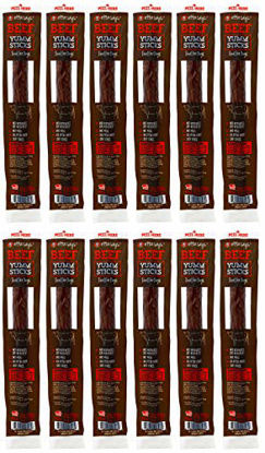 Picture of Etta Says! Yumm Beef Meat Sticks Treats for Dogs Pack of 12 - Made in The USA, Human Grade, No Added Hormones, No Nitrates or Nitrites, No MSG, Gluten-Free, Soy-Free