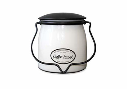 Picture of Milkhouse Candle Company, Creamery Scented Soy Candle: Butter Jar Candle, Coffee Break, 16-Ounce