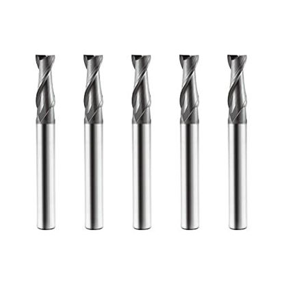 Picture of SPEED TIGER ISE Carbide Square End Mill - Micro Grain Carbide End Mill for Alloy Steels/Hardened Steels - 2 Flute - ISE1/8"2T - Made in Taiwan (5 Pieces, 1/8")