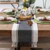 Picture of DII Dobby Stripe Woven Table Runner, 13x72, Black