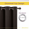 Picture of NICETOWN Living Room Blackout Draperies Curtains, Energy Smart Thermal Insulated Solid Grommet Blackout Curtains / Drapes Window Panels (2 Panels, 42-Inch x 54-Inch, Toffee Brown)