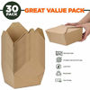 Picture of [30 Pack] 110 oz Paper Take Out Containers 8.8 x 6.5 x 3.5" - Kraft Lunch Meal Food Boxes #4, Disposable Storage to Go Packaging, Microwave Safe, Leak Grease Resistant for Restaurant and Catering