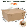 Picture of [30 Pack] 110 oz Paper Take Out Containers 8.8 x 6.5 x 3.5" - Kraft Lunch Meal Food Boxes #4, Disposable Storage to Go Packaging, Microwave Safe, Leak Grease Resistant for Restaurant and Catering