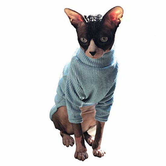 GetUSCart- Bonaweite Hairless Cats Vest Turtleneck Sweater, Breathable  Adorable Cat Wear Shirt Clothes, Cat's Pajamas Jumpsuit for Sphynx, Cornish  Rex, Devon Rex, Peterbald