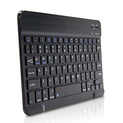 Picture of Keyboard for Alcatel Joy TAB (Keyboard by BoxWave) - SlimKeys Bluetooth Keyboard, Portable Keyboard with Integrated Commands for Alcatel Joy TAB - Jet Black