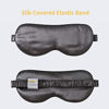 Picture of ZIMASILK 100% 22 Momme Pure Mulberry Silk Sleep Mask,Filled with 100% Mulberry SilkSilk Wrapping Strap- Super Soft & Comfortable Sleep Eye Mask for Sleeping (Blackish Grey)
