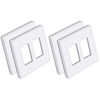 Picture of [4 Pack] BESTTEN 2-Gang Mid Size Screwless Wall Plate, USWP6 Snow White Series, H4.85 x W4.92", Unbreakable Polycarbonate Midway Outlet Cover, for Light Switch, Dimmer, GFCI, USB Receptacle