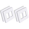 Picture of [4 Pack] BESTTEN 2-Gang Mid Size Screwless Wall Plate, USWP6 Snow White Series, H4.85 x W4.92", Unbreakable Polycarbonate Midway Outlet Cover, for Light Switch, Dimmer, GFCI, USB Receptacle