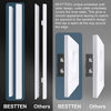 Picture of [4 Pack] BESTTEN 2-Gang Mid Size Screwless Wall Plate, USWP6 Snow White Series, H4.85 x W4.92", Unbreakable Polycarbonate Midway Outlet Cover, for Light Switch, Dimmer, GFCI, USB Receptacle