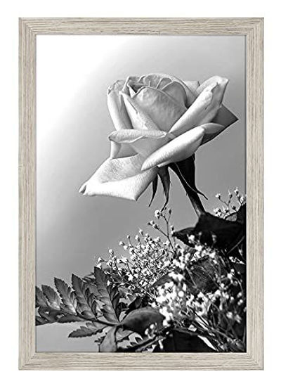 Picture of Americanflat 12x18 Poster Frame in Drift Wood - Composite Wood with Polished Plexiglass - Horizontal and Vertical Formats for Wall with Included Hanging Hardware