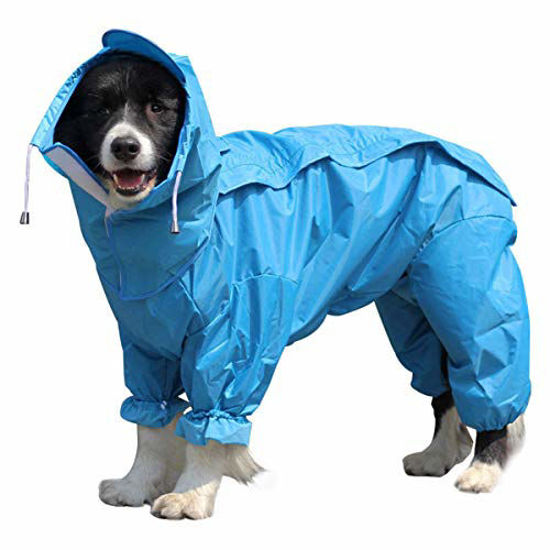 GetUSCart Dog Raincoat Pet Waterproof Rain Jacket with Hood