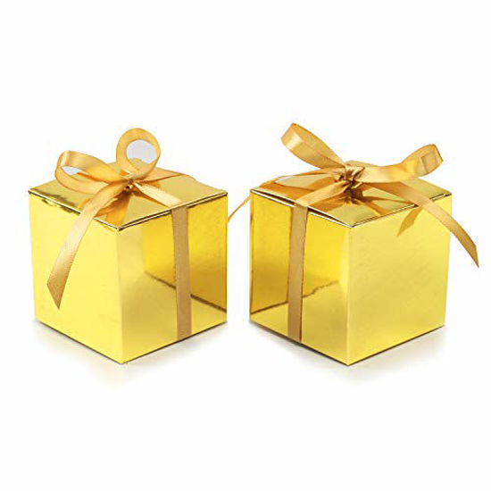 100Pcs Gold Ribbons For And Cookie Gift Boxes 2 Sizes Gold And