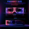 Picture of 2 Pairs LED Visor Glasses 7 Colors and 4 Modes Futuristic Glasses Light Up Glasses Honeycomb Luminous Glasses for Kids Cosplay Clubs(Stylish Style)