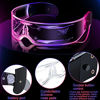 Picture of 2 Pairs LED Visor Glasses 7 Colors and 4 Modes Futuristic Glasses Light Up Glasses Honeycomb Luminous Glasses for Kids Cosplay Clubs(Stylish Style)