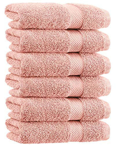 White Classic White classic Luxury Hand Towels cotton Hotel spa Bathroom  Towel 16x30 6 Pack Light grey