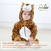 Picture of MICHLEY Unisex Baby Winter Hooded Romper Flannel Panda Style Cosplay Clothes ,90cm-(13-18months),Leopard