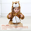 Picture of MICHLEY Unisex Baby Winter Hooded Romper Flannel Panda Style Cosplay Clothes ,90cm-(13-18months),Leopard