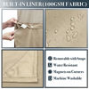 Picture of Waffle Weave Shower Curtain with Snap-in Fabric Liner Set, 12 Hooks Included - Hotel Style, Water-Repellent & Washable, Mesh Top Window - 71x72, Linen
