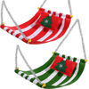 Picture of Zomiboo 2 Pieces Christmas Elf Hammock in Green and Red for Elf Doll Perfect Accessories and Props for Elf Fun, Advent Calendars and Stocking Stuffers Accessories (Classic Style)
