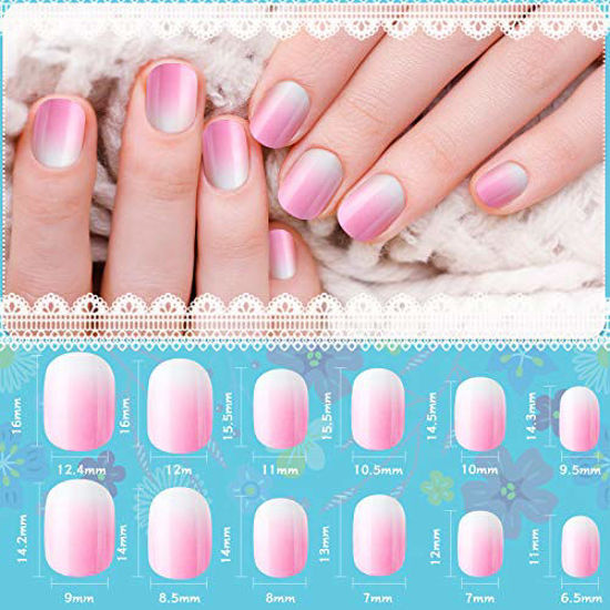 Getuscart 384 pieces kids press on nails mini false nails with designs