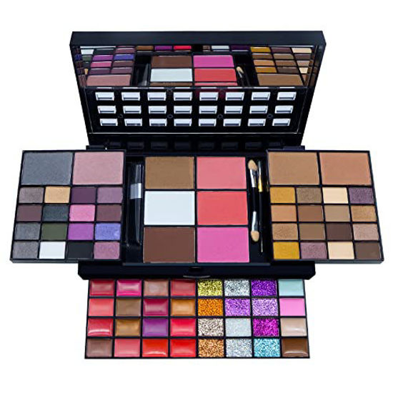 Picture of All in One Makeup Kit for Women Full Kit, 74 Colors Professional Makeup Gift Set, Include 36 Eyeshadow, 16 Lip Gloss, 12 Glitter Cream, 4 Concealer, 3 Blusher, 2 Highlight and Contour, 1 Bronzer