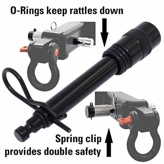 GetUSCart TowWorks 79631 Keyed Unique 5/8" Trailer Hitch Lock with Extra Long 31/4" Span