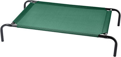 Picture of Amazon Basics Cooling Elevated Pet Bed, Medium (43 x 26 x 7.5 Inches), Green