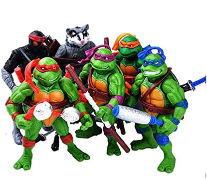 Picture of wj City Hero Turtles 6 PCS Sets New - Mutant Ninja Action - TMNT Action Figure - Turtles Toys Set - Ninja Turtles Action Figures Mutant Teenage Sets