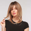 Picture of HAIRCUBE Wigs for Women Shoulder-Length Ombre Brown Wigs Charming Long Curly Wigs 18 Inch Wig with Bangs Daily Use