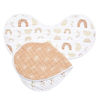 Picture of aden + anais Burpy Bib, 100% Cotton Muslin, Soft Absorbent 4 Layers, Multi-Use Burp Cloth and Bib, 22.5" X 11", 2 Pack, Keep Rising