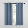 Picture of NICETOWN Kitchen Curtains with Grommet Top, Privacy & Room Darkening Thermal Insulated Draperies for Boys Bedroom, Nursery (Stone Blue, 34" Wide by 54" Long, Set of 2)