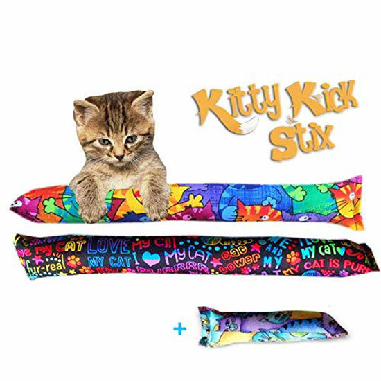 Picture of Kitty Kick Stix 15" Original Catnip Kicker Toy (Set of 2) (15" +6" Combo)