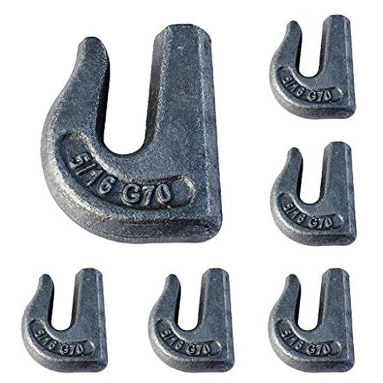 GetUSCart (Pack of 6) 5/16" WeldOn Clevis Grab Chain Hooks