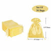 Picture of AKLVBL 50 Pack 6x9.5 Yellow Satin Bags Small Gift Bags, Jewelry Bags, Drawstring Pouch, Wedding Favor Bags, Baby Shower Bags, Party Favor Bags,Satin Gift Bags