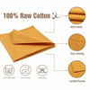 Picture of KOFFOTA Cloth Napkins Set of 12 Cotton.Fall Napkins, Thanksgiving Table Decorations Thick,Whashable,Resuable, Easy Care for Everyday Use,Parties, Restaurants.18x18 (Mustard Gold)