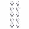 Picture of (10 Pack)Probrico Crystal Cabinet Knobs Round Glass Drawer Knobs Diamond Shape Dresser Pulls Handles 1.57 Inch(40mm) Width Kitchen Cupboard Wardrobe Pulls