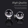 Picture of (10 Pack)Probrico Crystal Cabinet Knobs Round Glass Drawer Knobs Diamond Shape Dresser Pulls Handles 1.57 Inch(40mm) Width Kitchen Cupboard Wardrobe Pulls